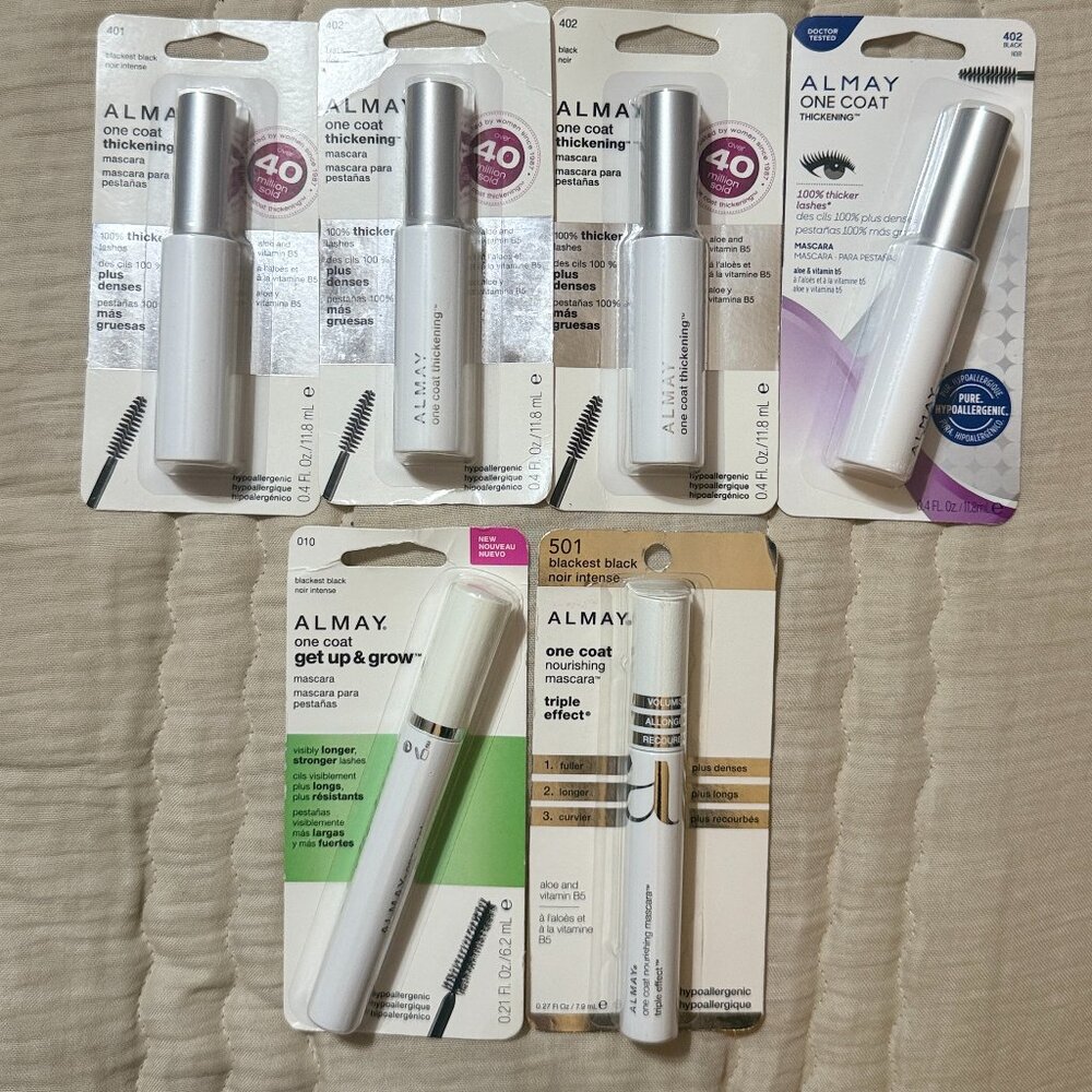Almay One Coat Mascara Thickening / Get Up & Grow - Lot of 6